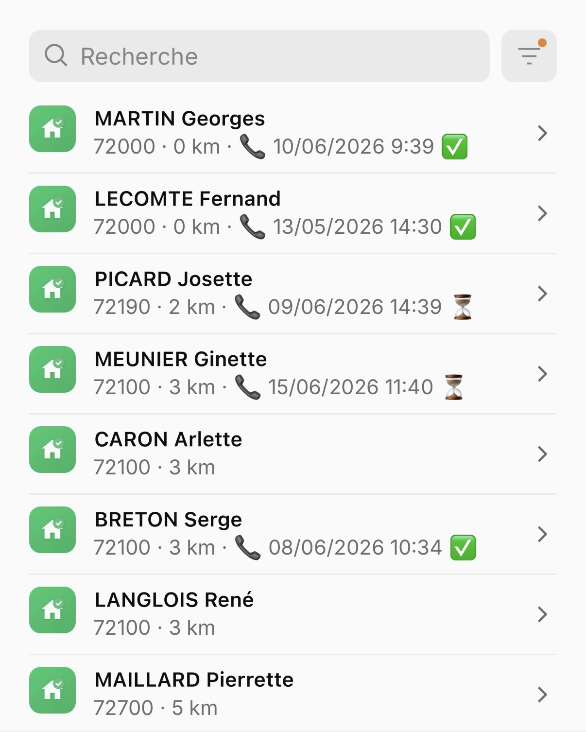 Porteo — sessions de phoning sur les anciens clients