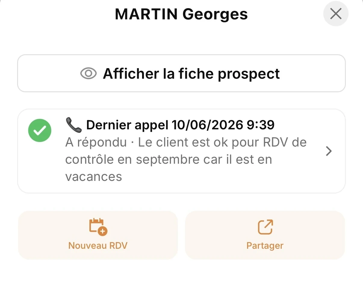 Porteo — organisation des appels et prise de rendez-vous