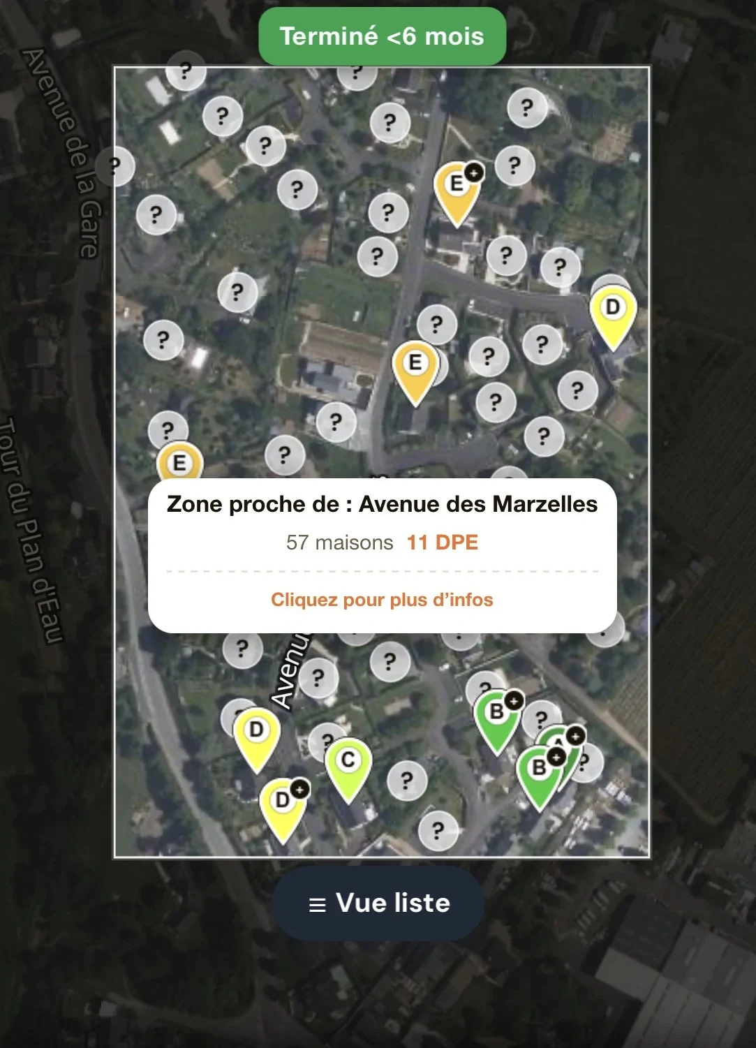 Porteo — historique et filtres des zones prospectées